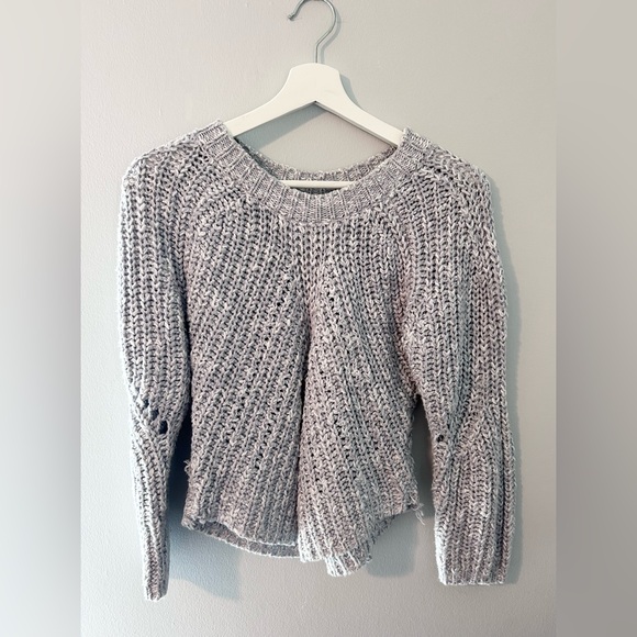 J.O.A. Sweaters - J.O.A. Chunky Knit Light Gray Cozy Sweater